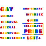 Celebrate pride LGBT word art